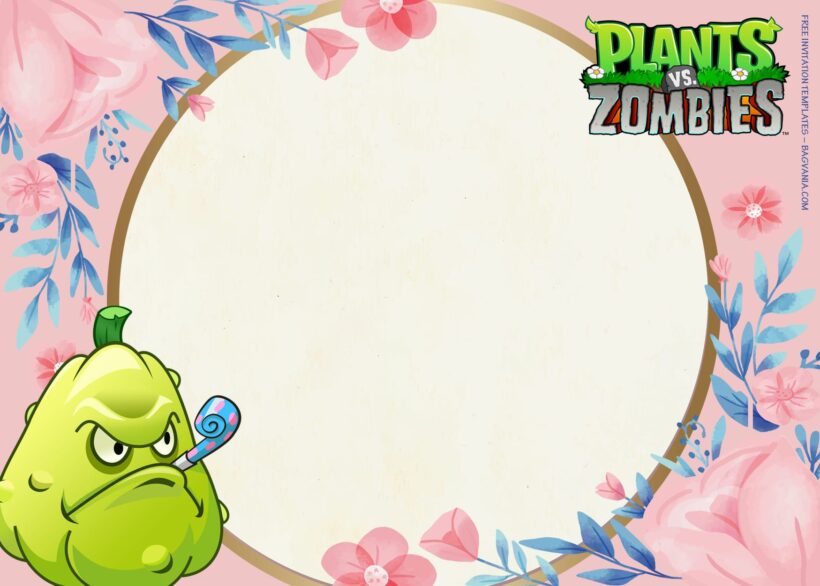 8+ Come Plants Vs Zombie Want To Play Birthday Invitation Templates Type Two