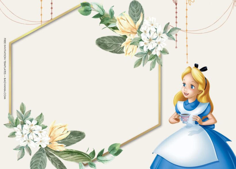 8+ Magical Adventure With Alice In The Wonderland Birthday Invitation Templates Type Three
