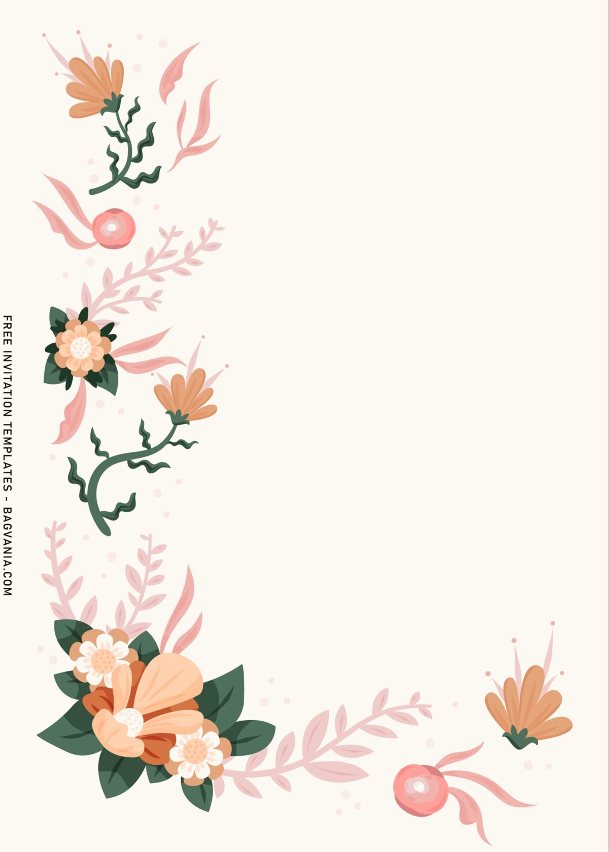 8+ Shabby Chic Floral Invitation Templates with blush tulips