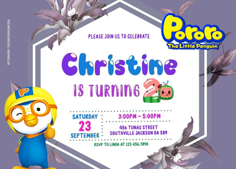 8+ Play With Fun Pororo And Friends Birthday Invitation Templates Title