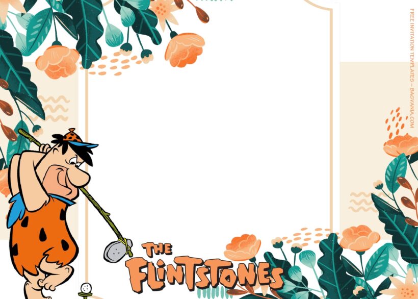 8+ Prehistoric Slash With Flintstones Birthday Invitation Templates Type Five