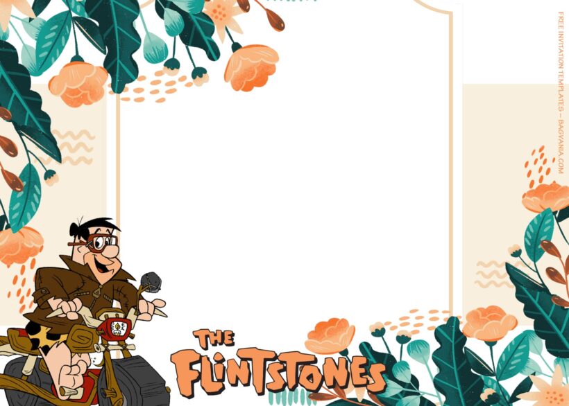 8+ Prehistoric Slash With Flintstones Birthday Invitation Templates Type Six