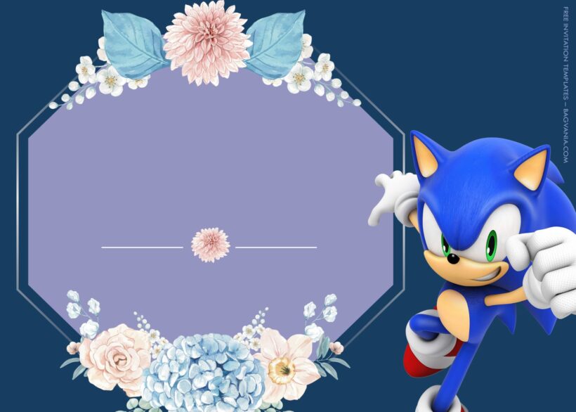 8 Run And Race With Sonic Birthday Invitation Templates Type Five