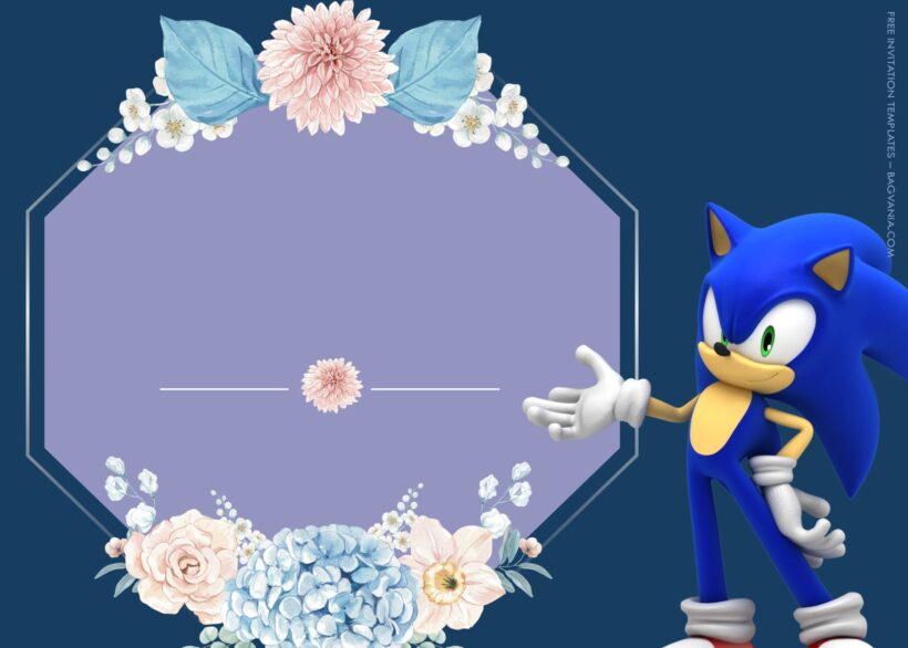 8 Run And Race With Sonic Birthday Invitation Templates Type Four