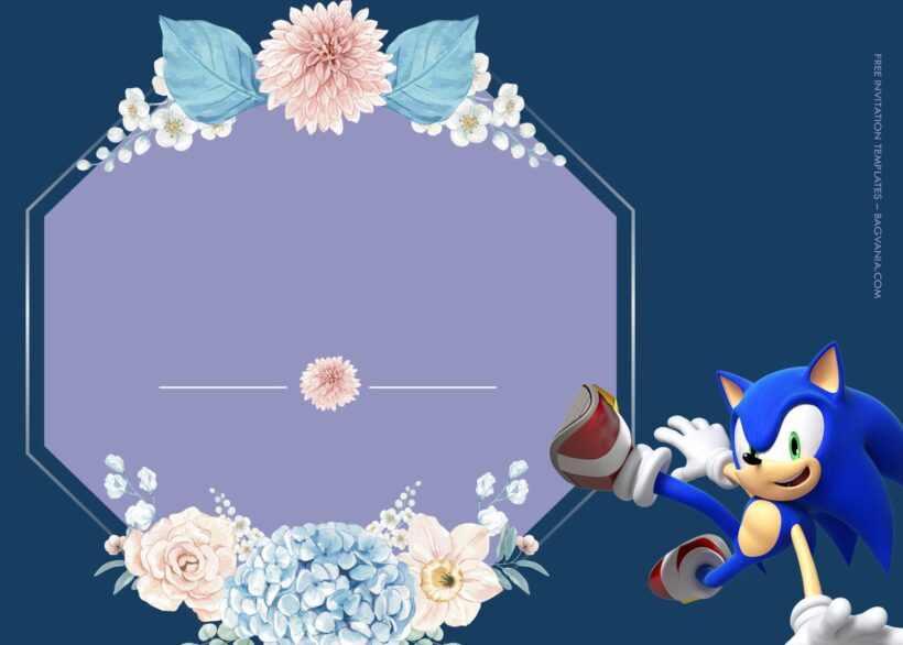 8 Run And Race With Sonic Birthday Invitation Templates Type Seven