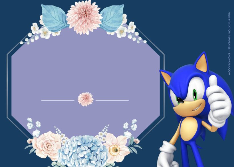 8 Run And Race With Sonic Birthday Invitation Templates Type Six