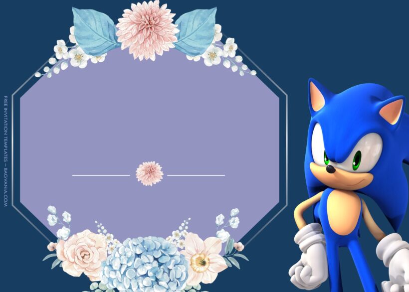 8 Run And Race With Sonic Birthday Invitation Templates Type Two