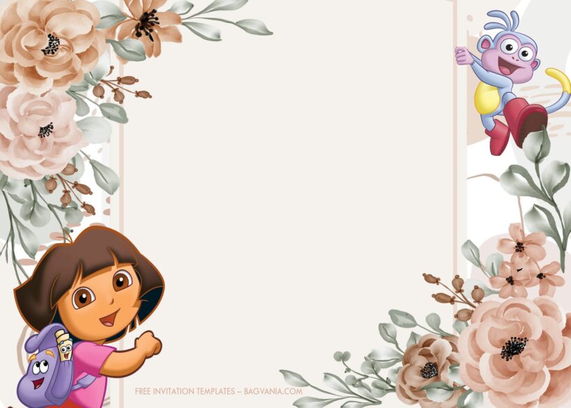 9+ Autumn Coming With Dora The Explorer Birthday Invitation Templates Type Two