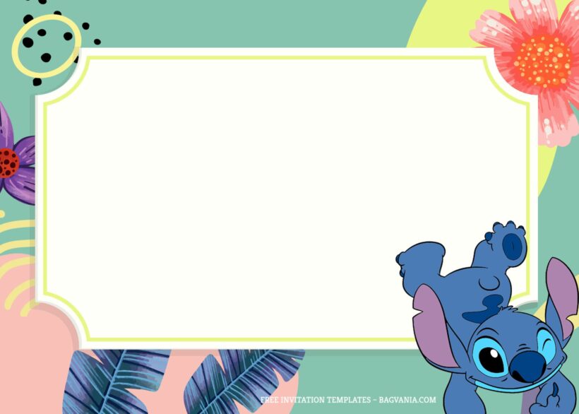 9+ Happy Summer With Lilo And Stitch Birthday Invitation Templates Type Five