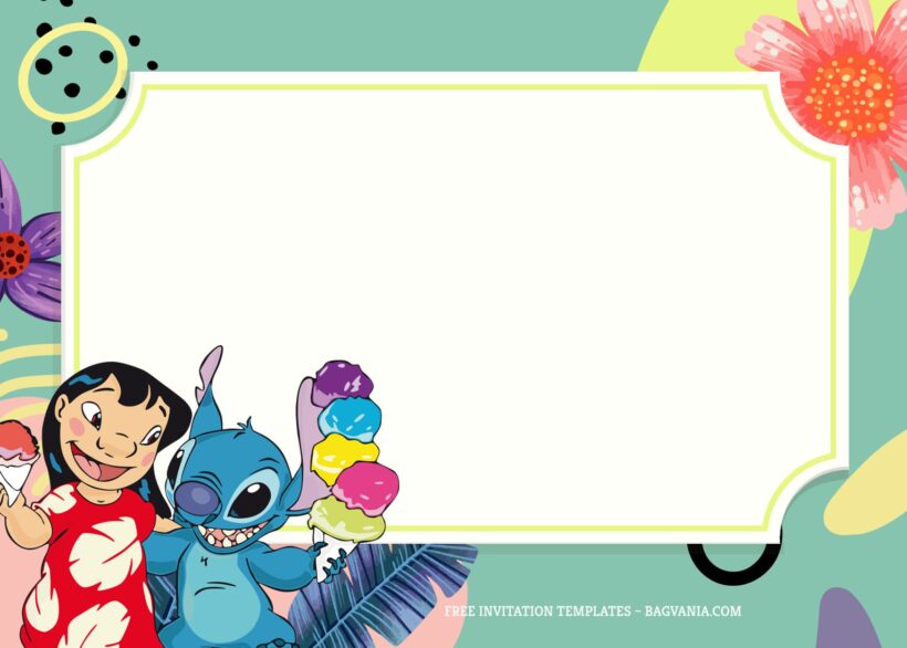 9+ Happy Summer With Lilo And Stitch Birthday Invitation Templates Type Seven