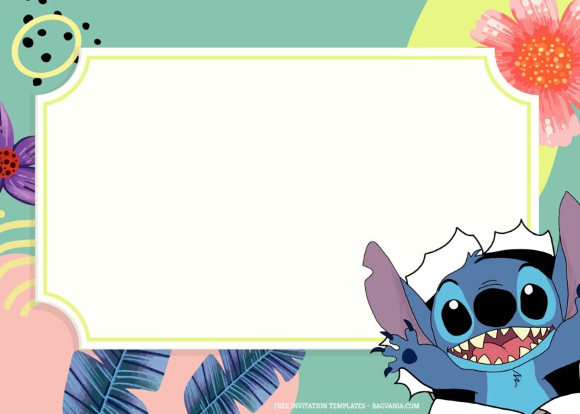 9+ Happy Summer With Lilo And Stitch Birthday Invitation Templates Type Three