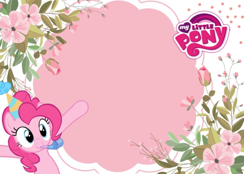 9+ Pinky Pie On My Little Pony Party Birthday Invitation Templates Type Eight