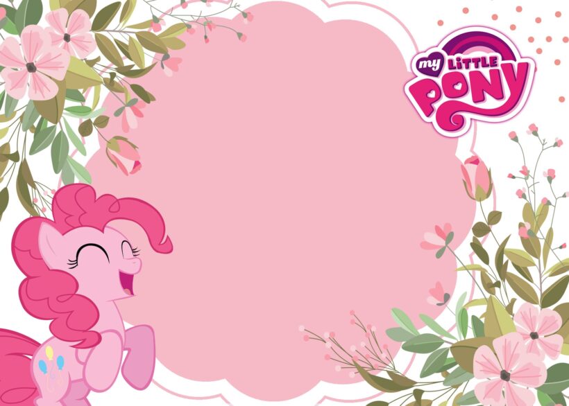 9+ Pinky Pie On My Little Pony Party Birthday Invitation Templates Type Four