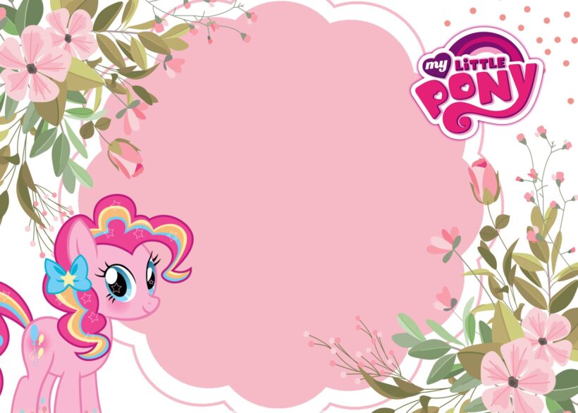 9+ Pinky Pie On My Little Pony Party Birthday Invitation Templates Type Six