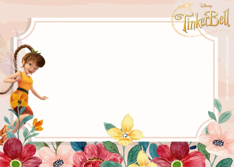 9+ Pixie Hollow Crew And Tinker Bell Birthday Invitation Templates Type Five