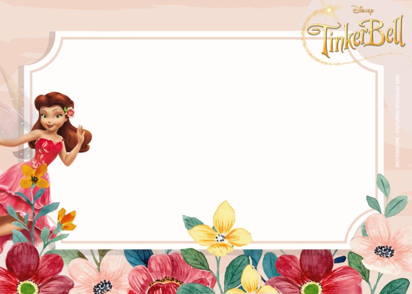 9+ Pixie Hollow Crew And Tinker Bell Birthday Invitation Templates Type Four