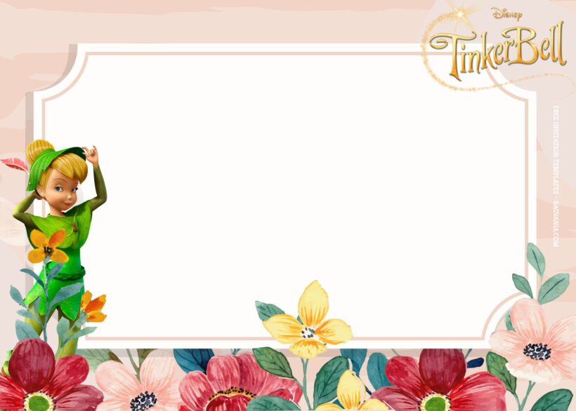 9+ Pixie Hollow Crew And Tinker Bell Birthday Invitation Templates Type Three