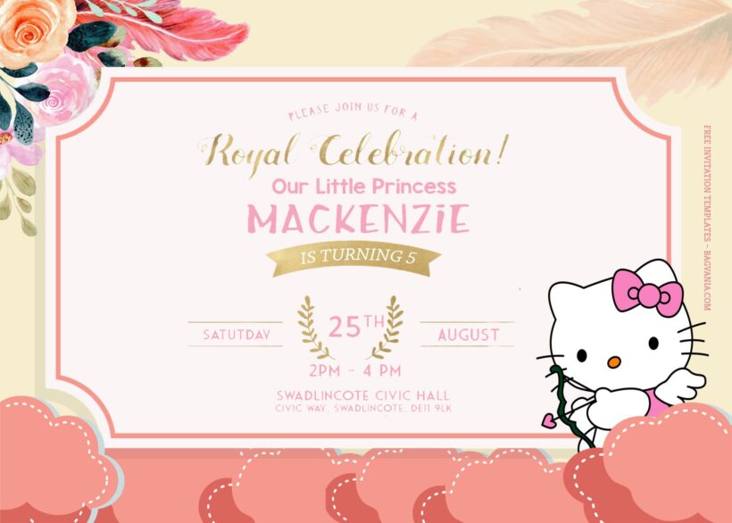 9+ Romance Pink Hello Kitty Birthday Invitation Templates Title