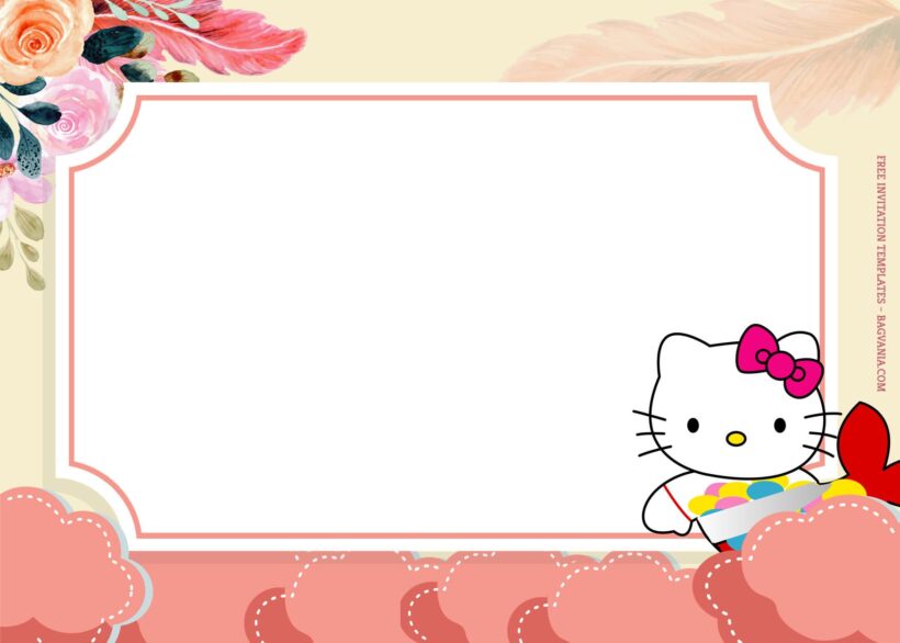 9+ Romance Pink Hello Kitty Birthday Invitation Templates Type Eight