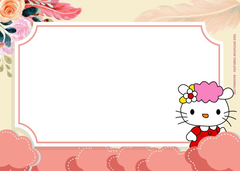 9+ Romance Pink Hello Kitty Birthday Invitation Templates Type Five