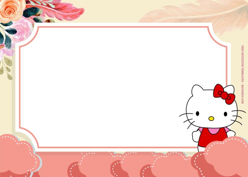 9+ Romance Pink Hello Kitty Birthday Invitation Templates Type Four