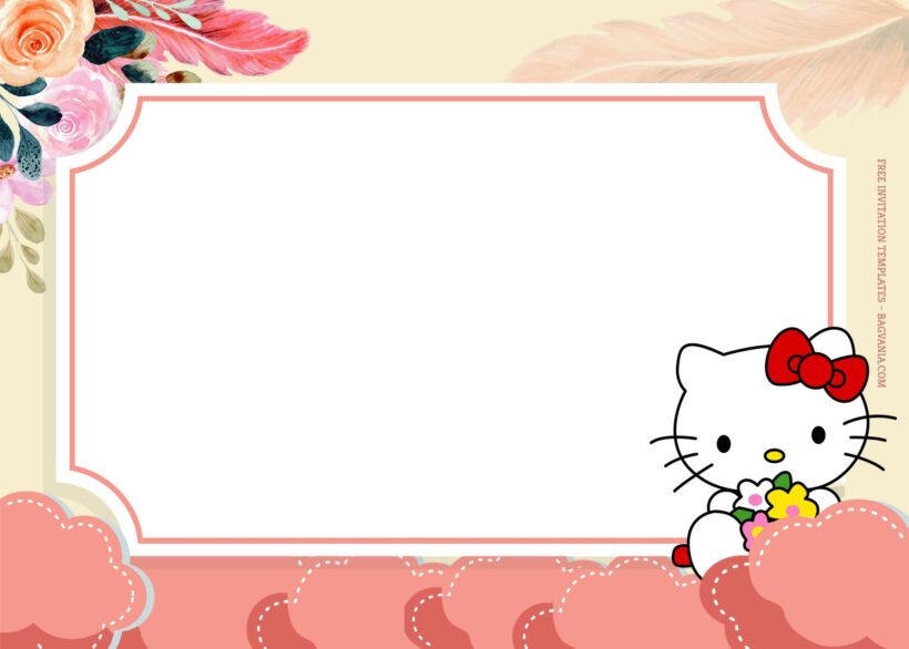 9+ Romance Pink Hello Kitty Birthday Invitation Templates Type Seven