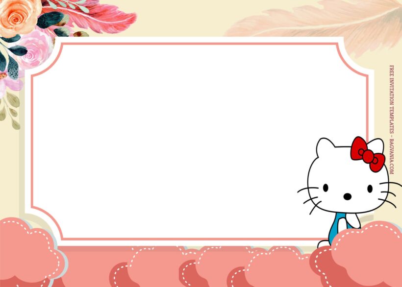 9+ Romance Pink Hello Kitty Birthday Invitation Templates Type Six