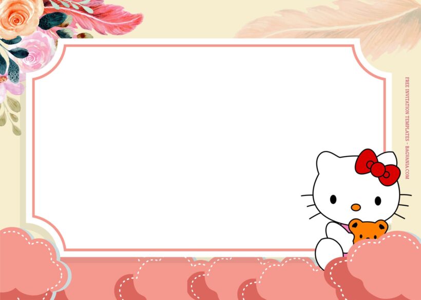 9+ Romance Pink Hello Kitty Birthday Invitation Templates Type Three