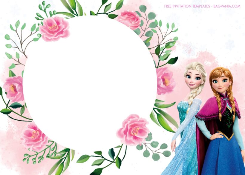 9+ Simple Blossoming Winter With Frozen Birthday Invitation Templates Type FIve