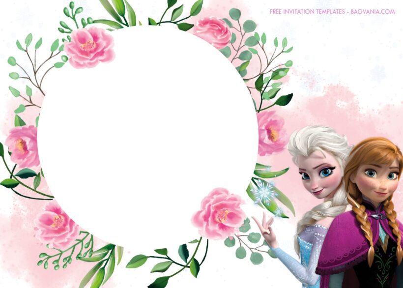 9+ Simple Blossoming Winter With Frozen Birthday Invitation Templates Type Four