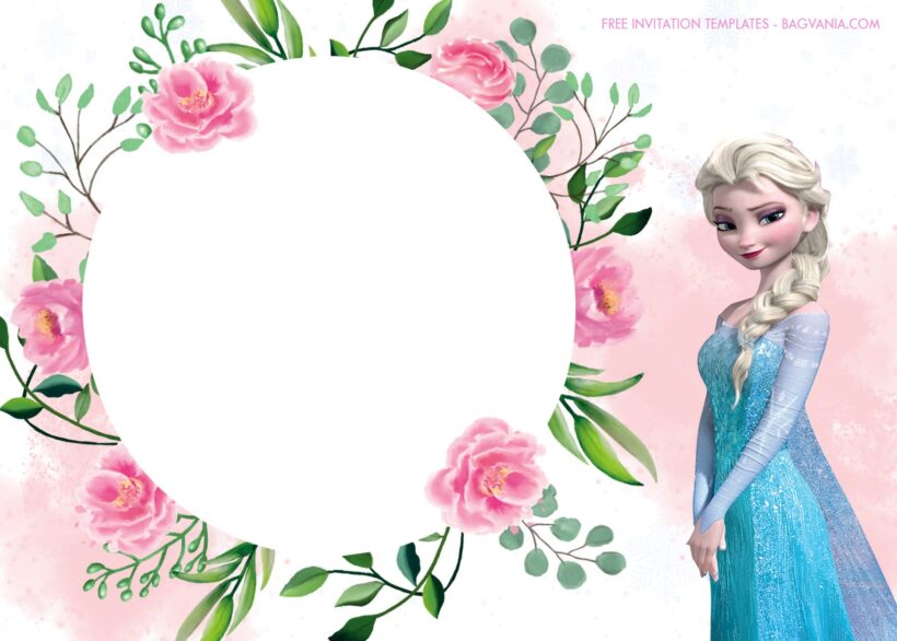 9+ Simple Blossoming Winter With Frozen Birthday Invitation Templates Type One