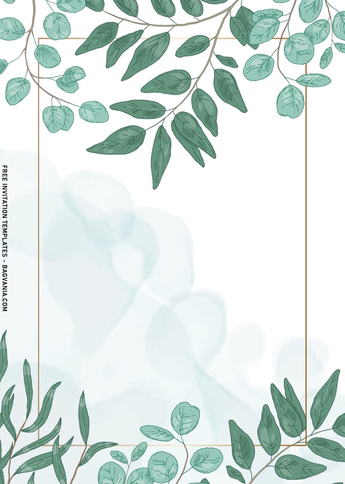 11+ Beautiful Greenery And Willow Branches Birthday Invitation Templates with pointy greenery