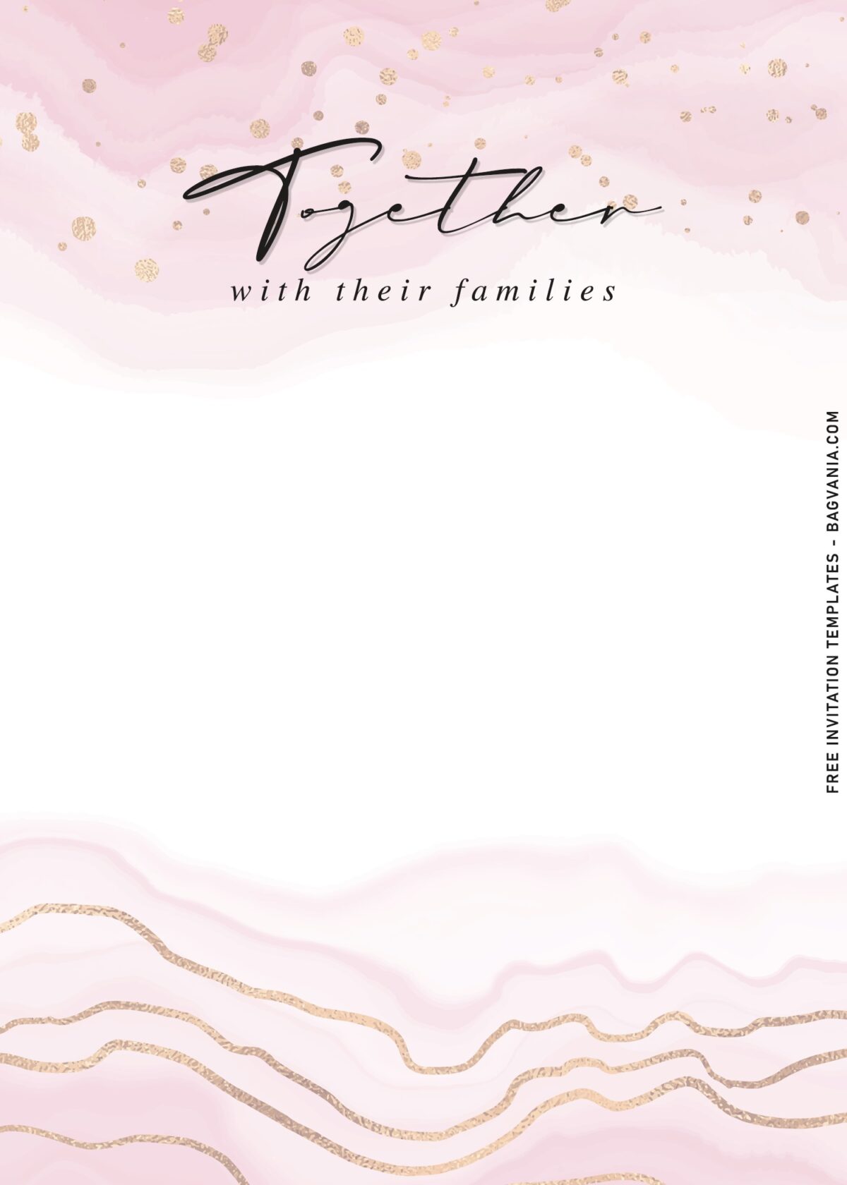 11+ Beautiful Pastel Blush And Gold Ornaments Birthday Invitation Templates with portrait design