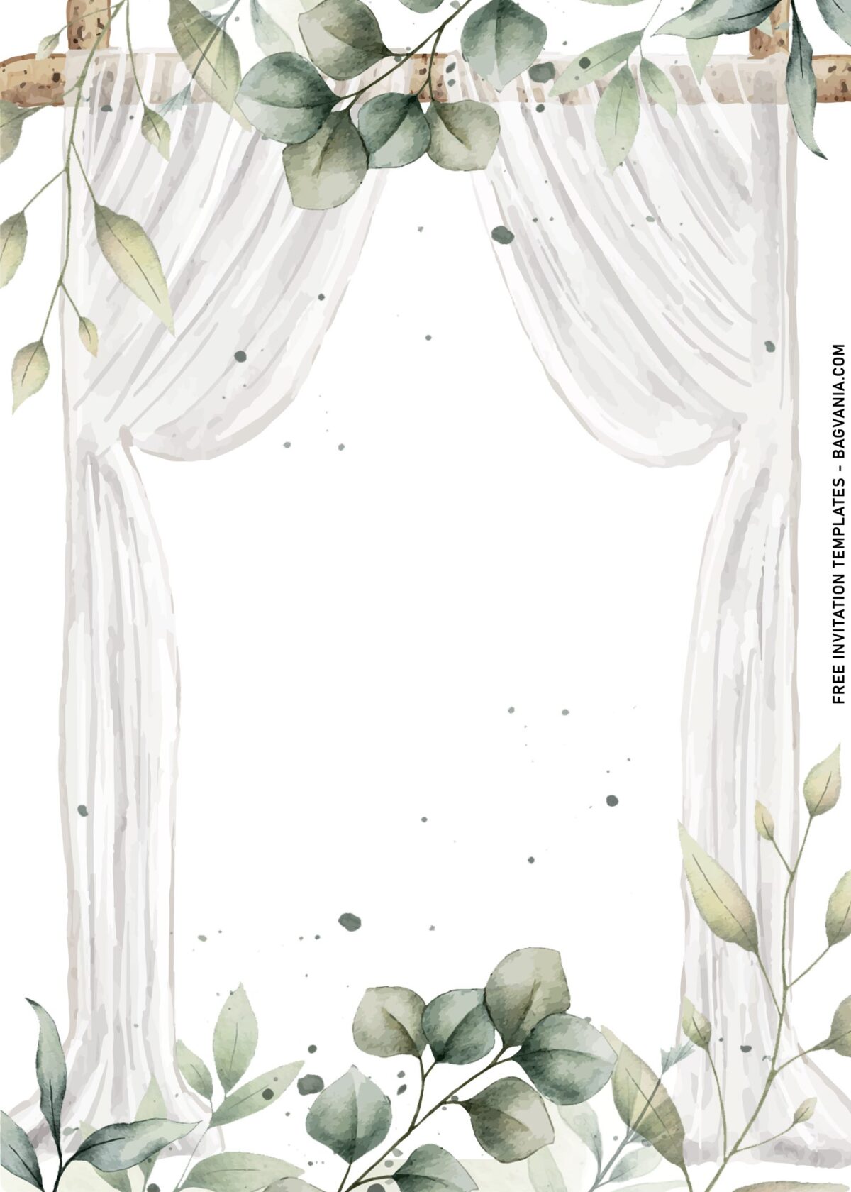 11+ Beautiful Floral Arch 60th Birthday Invitation Templates with blush curtain backdrop