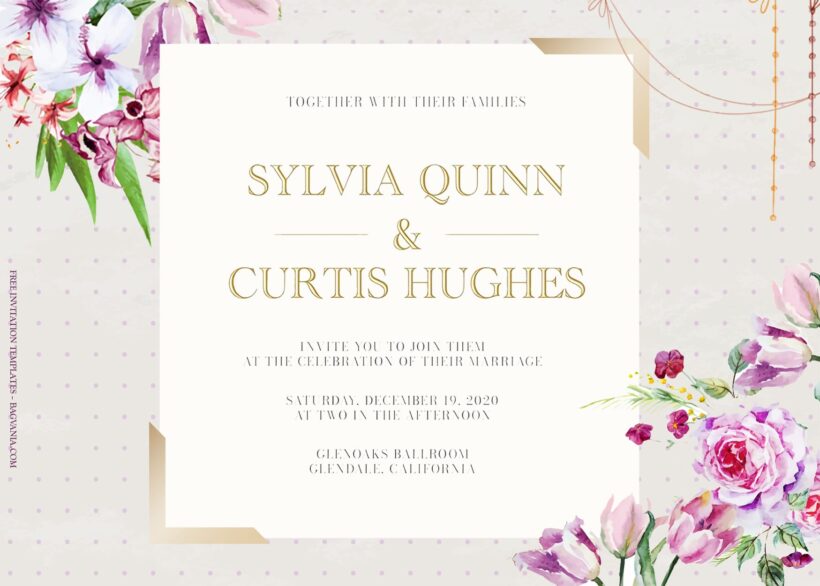 7+ Colorful Bundle Floral Wedding Invitation Templates Title