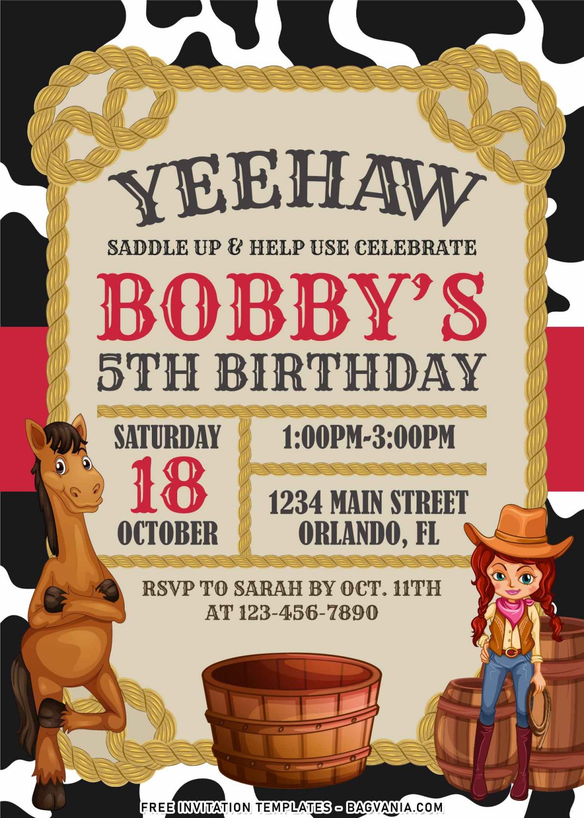 7+ Western Cowboy Birthday Invitation Templates