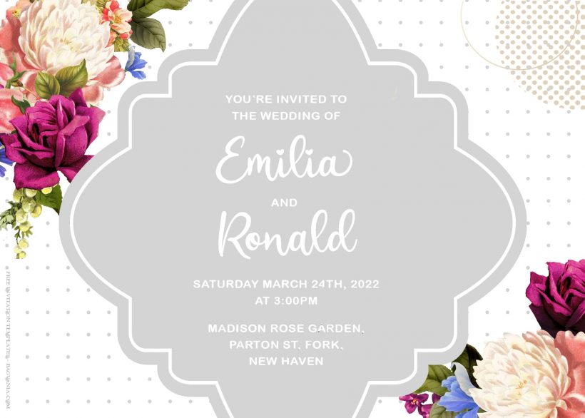 7+ Elysian Collector Floral Wedding Invitation Templates Title