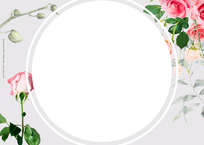 7+ Eustoma And Alstroenema Floral Pattern Wedding Invitation Templates Type Six