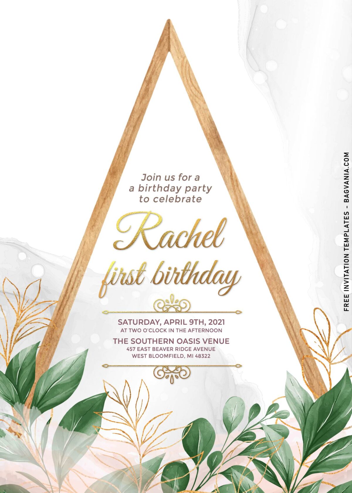 7+ Rustic Vines Birthday Invitation Templates With Triangle Arch
