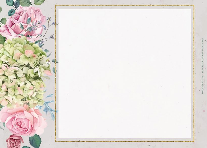 7+ Into The Rose Garden Floral Pattern Wedding Invitation Templates Type Four