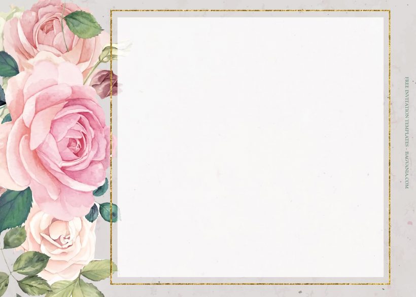 7+ Into The Rose Garden Floral Pattern Wedding Invitation Templates TYpe One
