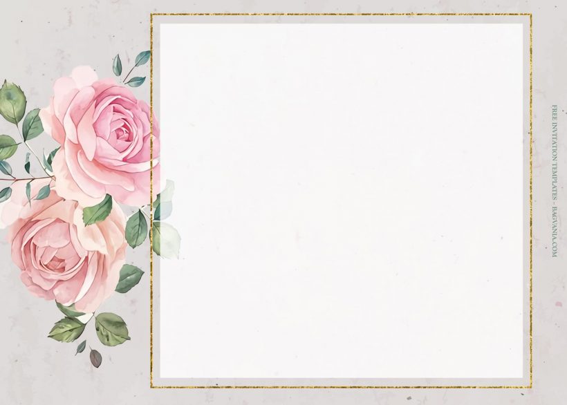 7+ Into The Rose Garden Floral Pattern Wedding Invitation Templates Type Six