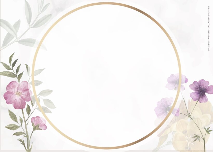 7+ Nostalgic Spring Garden Memories Floral Wedding Invitation Templates Type Three