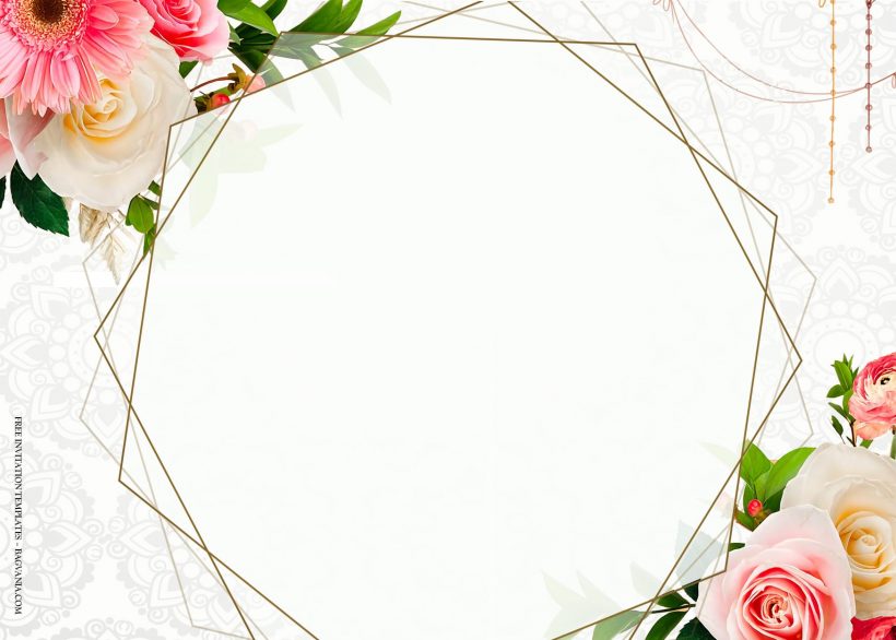 7+ Pinkish Everlasting Floral Pattern Wedding Invitation Templates Type One