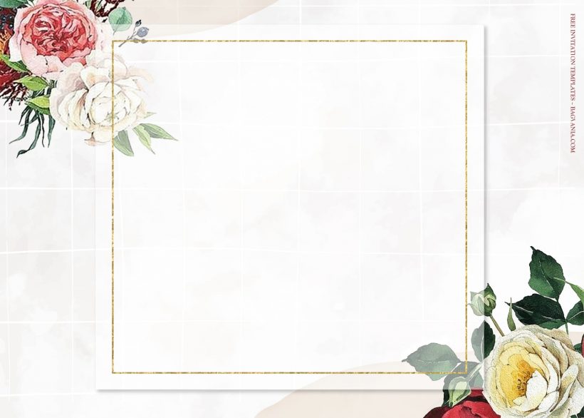 7+ Redish Burgundy Bouquet Floral Wedding Invitation Templates Type Six