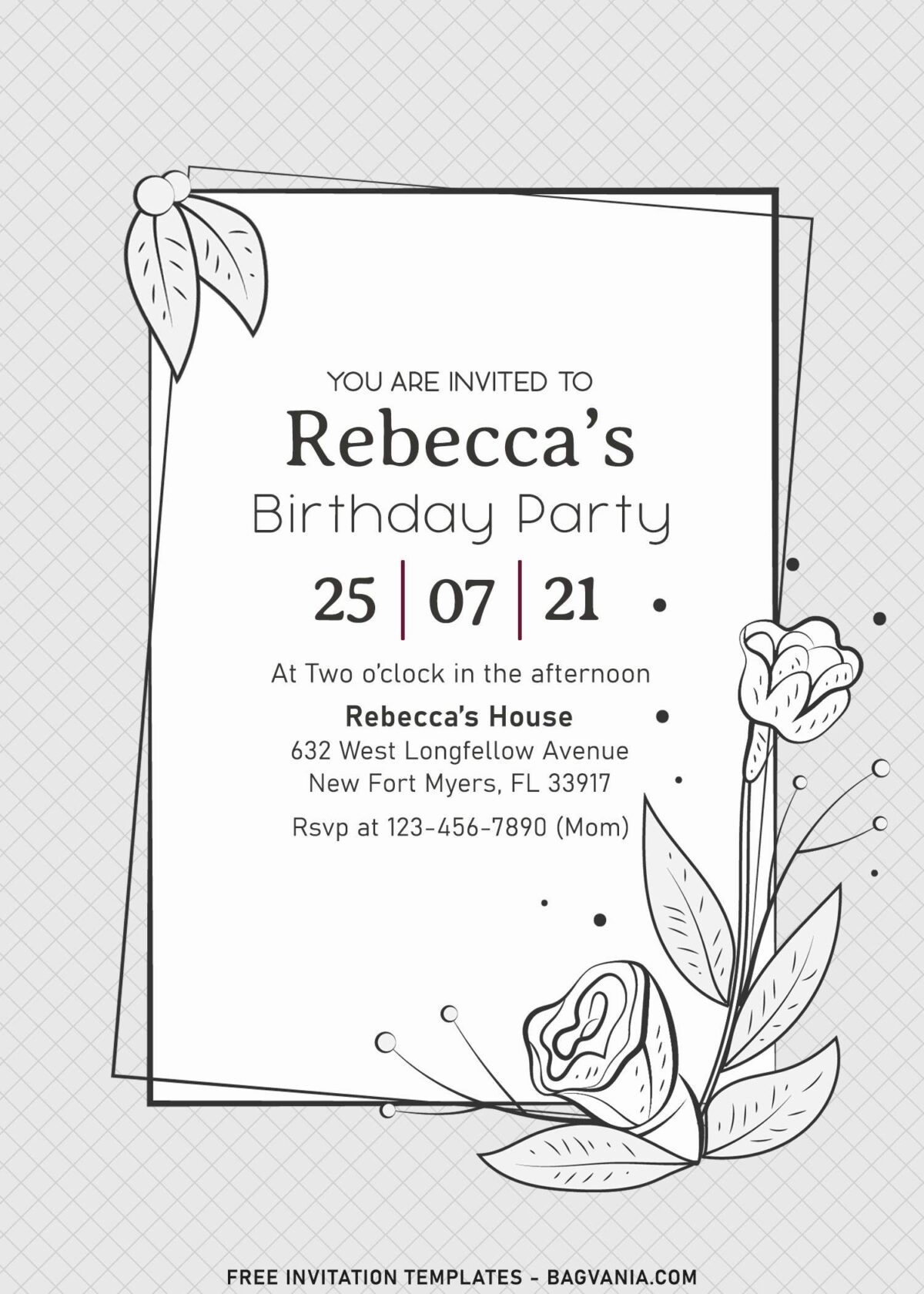 7+ Simply Nature Floral Themed Birthday Invitation Templates