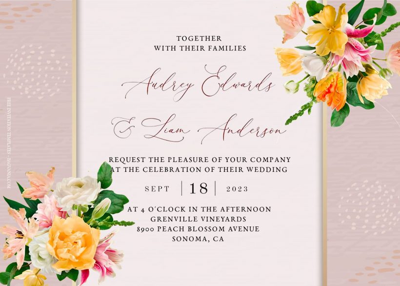 7+ Spring Meadow Floral Wedding Invitation Templates Title