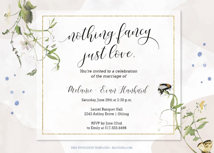 7+ Sweet Meadow Floral Wedding Invitation Templates Title