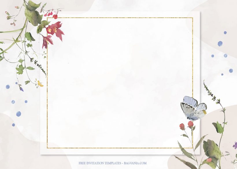 7+ Sweet Meadow Floral Wedding Invitation Templates Type Five