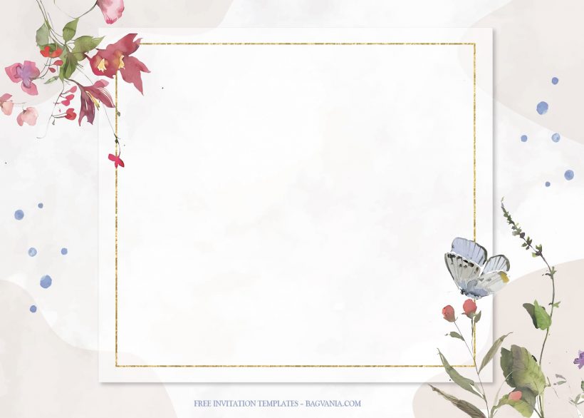 7+ Sweet Meadow Floral Wedding Invitation Templates Type Four